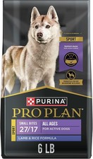 Purina Pro Plan SPORT 27/17 High Protein Lamb Rice Small Bites Dog Food 6lbBag