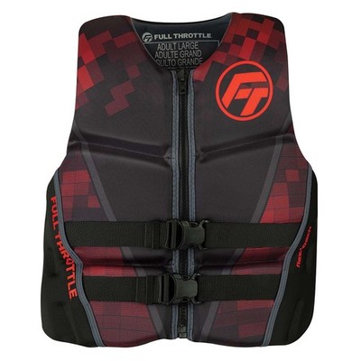Full Throttle Men's Rapid-Dry Flex-Back Life Jacket - L - Black/Red 14250...