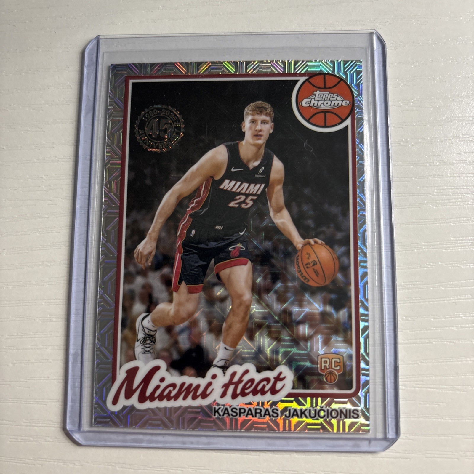 2025-26 Topps Silver Pack Kasparas Jakucionis Mojo Refractor Rookie #TC-KJ