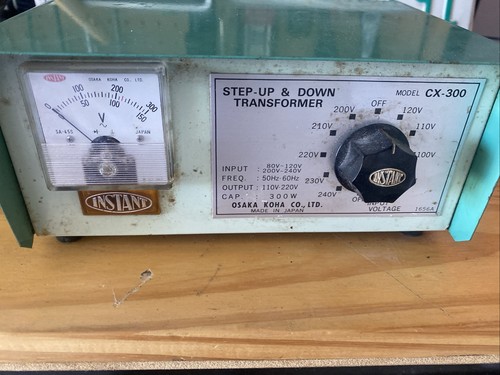 VINTAGE! Instant CX-300  Voltage Adjuster Osaka Koha Co. Made in Japan 110V 300W