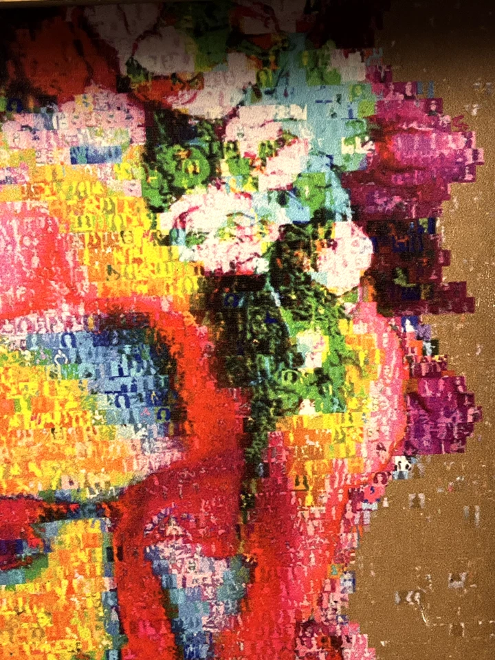 Retrato de arena Frida-Salma Hayek, impresión de John Lijo Bluefish en marco de caja de madera Foto 4 de 4