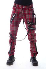 Men's Gothic Cyber Chain Pants & Shorts Handmade Electro bondage Rave Trousers