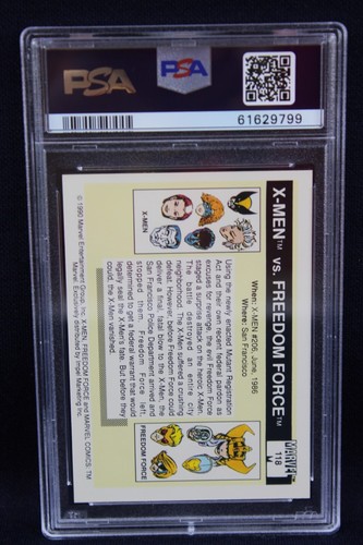 1990 Impel Marvel Universe Card #118 X-Men vs Freedom Force Battle PSA 8 NM-MT - Picture 4 of 4