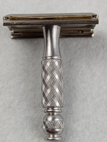 Nos Vintage Gillette P2 Doppelkante Mini Sicherheitsrasierer Marken Regs kurzer Griff - Bild 8 von 8