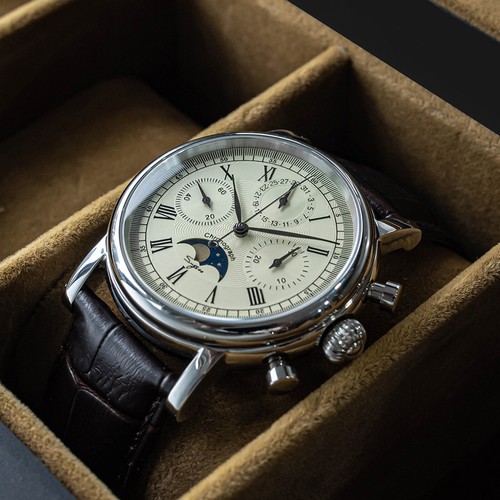 Reloj Cronógrafo Sugess GoldSWAN NECK MoonPhase Master Seagull 1963 SUM199BX - Imagen 3 de 9