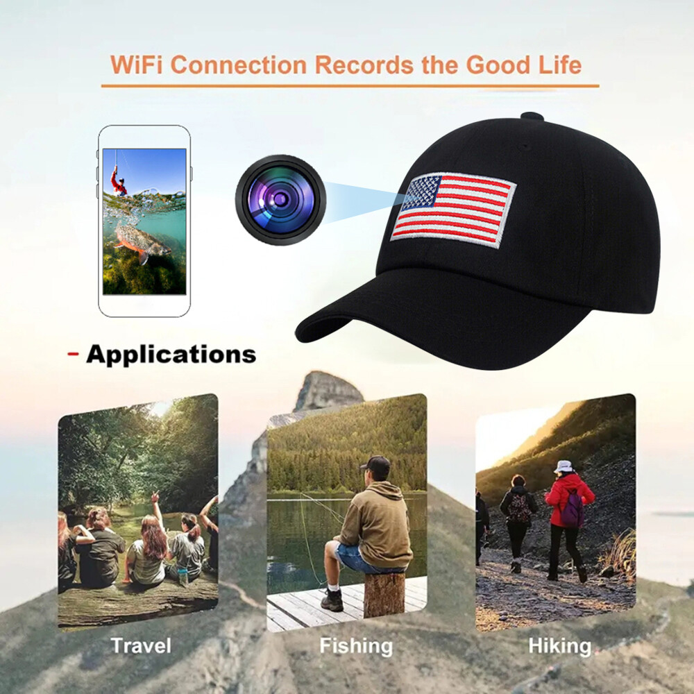 HD 1080P Wireless WIFI Camera Baseball Cap Hidden Camera Video Recorder