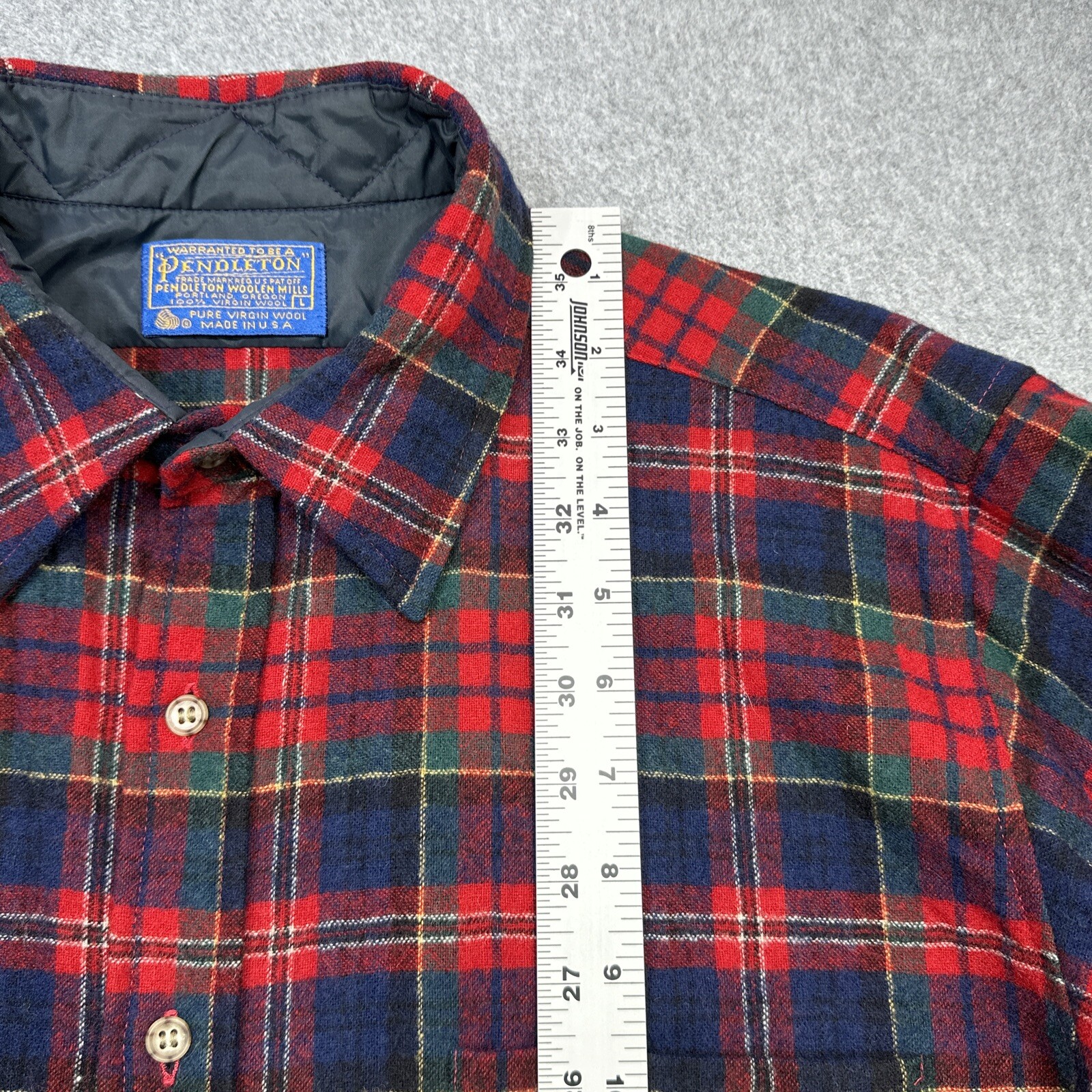 Pendleton Wool Shirt Men Large Red Macpherson Tar… - image 8