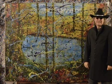 Pollock Landscape Professional Painting 81” X 62”(6ft 9in)Abstract Modern