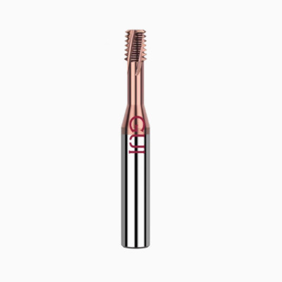4-40 Solid Carbide 3 Teeth Thread Mill - HRC68 TiALN COATED