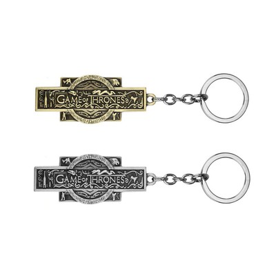 Game Of Thrones Keychain Title Sequence Opening Theme Logo Keyring Key Ring Fob Ebay