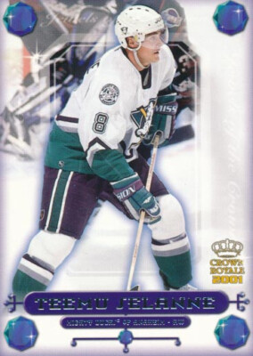 2000-01 Crown Royale JEWELS OF THE CROWN #2 TEEMU SELANNE - Anaheim Mighty Ducks