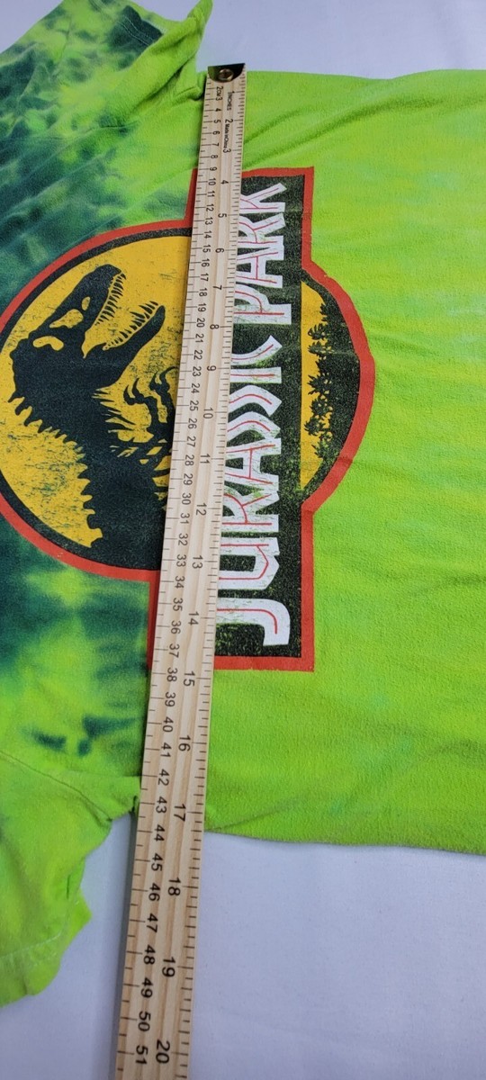 JURASSIC PARK Tie Dye Shirt Small Universal Studios Rare Green - T