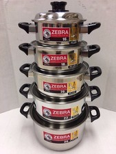 10Pcs/Set Zebra Stainless Steel Pot with Lid ...
