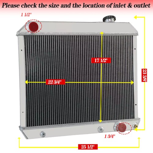 4 Row Aluminum Radiator Fit 63-1966 64 Chevy GMC C10 C20 C30 Pickup K10 ...