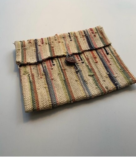 Vintage Primitive Rag Rug Peach Pit Purse Button Pouch | eBay