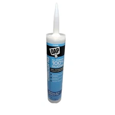 DAP All Purpose 100% Silicone 9.8 oz., Clear, Sealant Cartridge, Waterproof