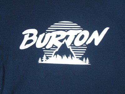 Burton T Shirt Adults XL Graphic Blue Logo Print Short