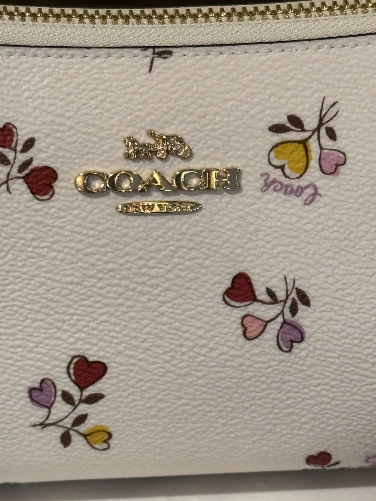 Borsa a tracolla Coach Charlotte con stampa CUORE CX581 Nuova con etichette