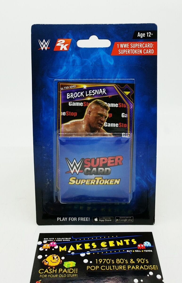 WWE SUPERCARD SUPER TOKEN BROCK LESNAR QR Ultra Rare WWF WWE SUPERCARD SUPER TOKEN BROCK LESNAR QR Ultra Rare WWF