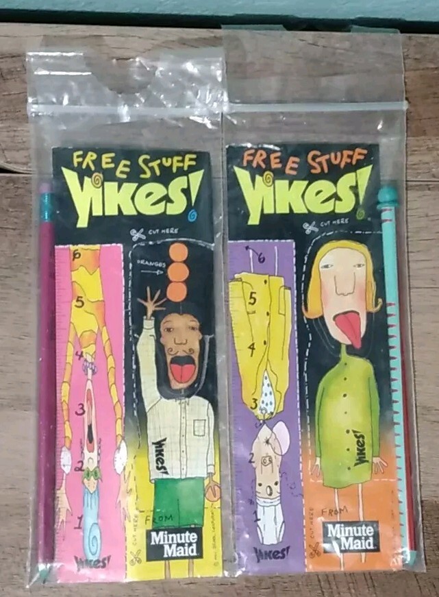 2 Vtg Free Stuff Yikes! Minute Maid Promo Collectable HB 2 Lead