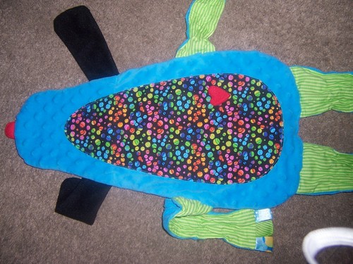 Dog blue sensory blanket toy