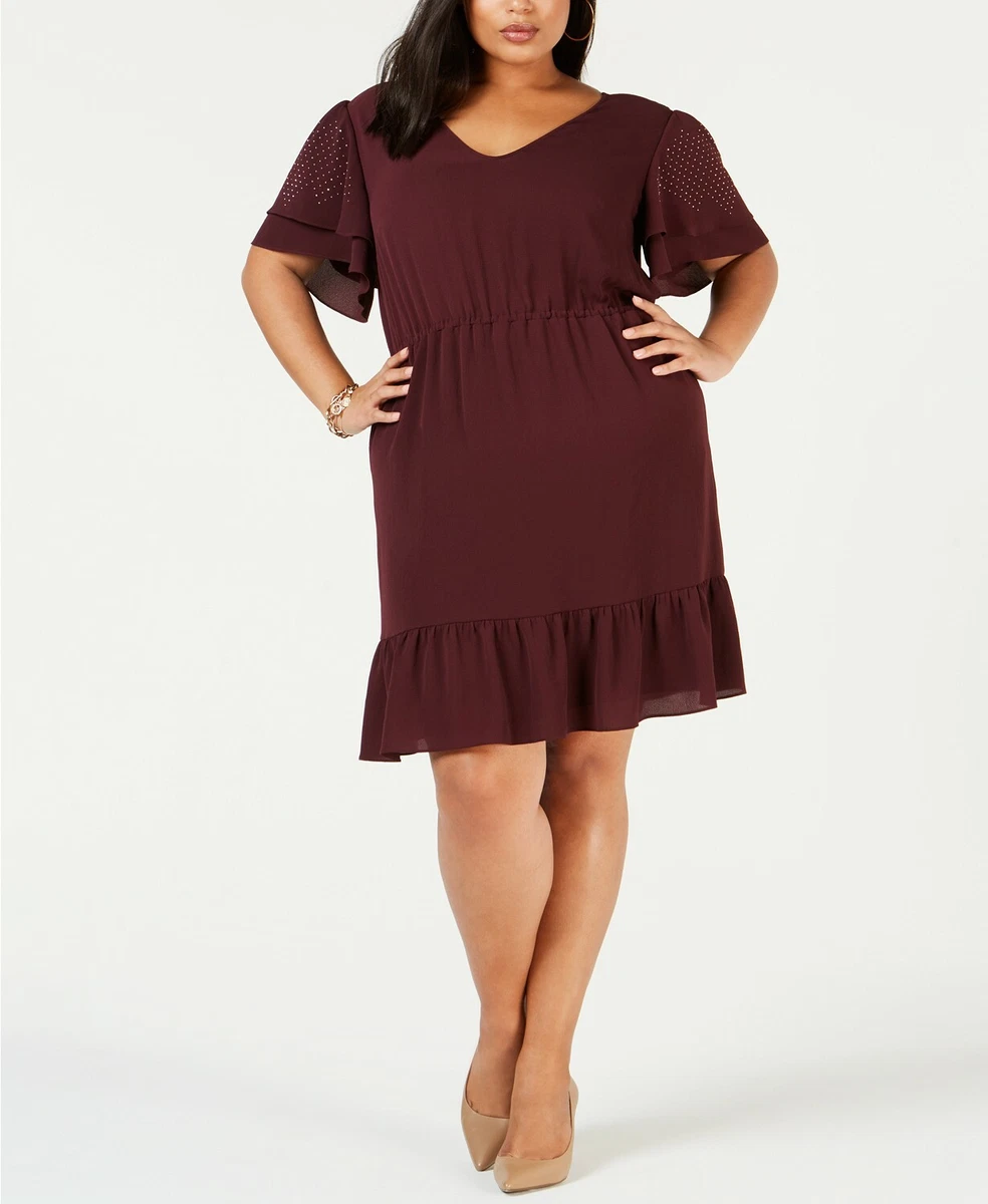 MICHAEL Michael Kors Plus Size Ruffled Dress
