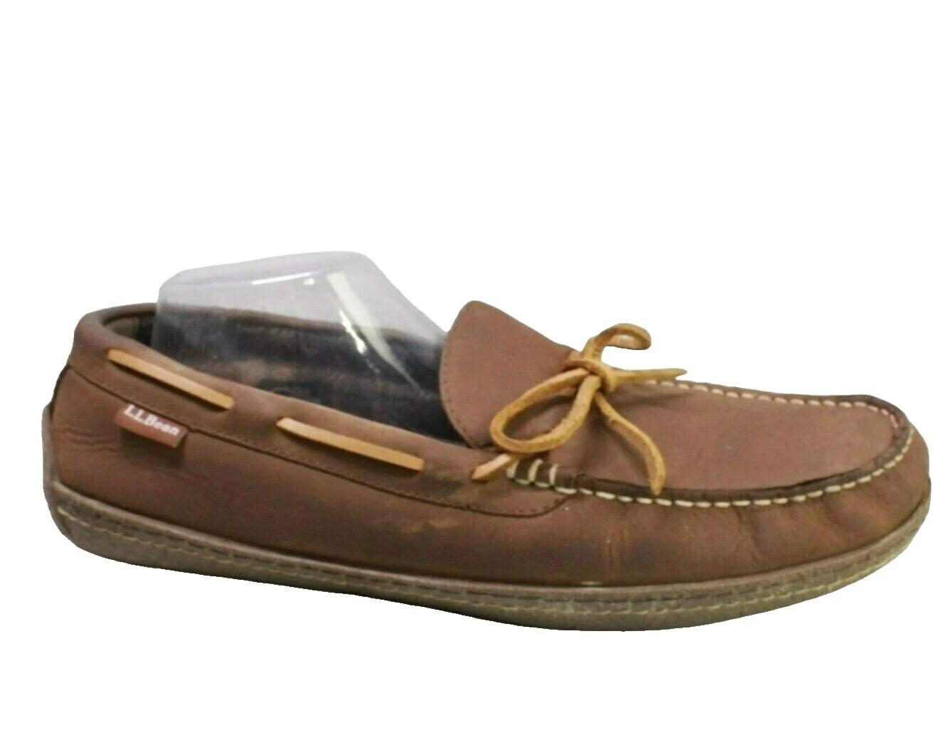 L.L. Bean Leather Upper Brown Slippers for Men