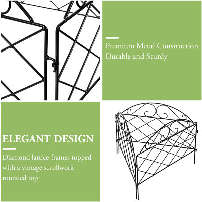 Black Metal Lattice Support Stakes for Outdoor Garden Climbing 