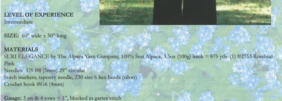 Mantón susurrador - Patrón de tejido Alpaca Yarn Company PT-93 - Solo patrón Foto 2 de 3