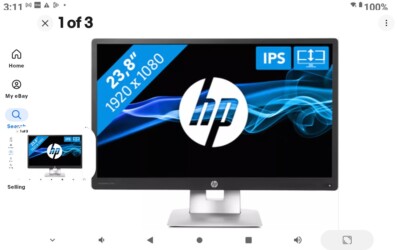 HP E240 23.8'' FHD (1080p) EliteDisplay LCD Monitor Used