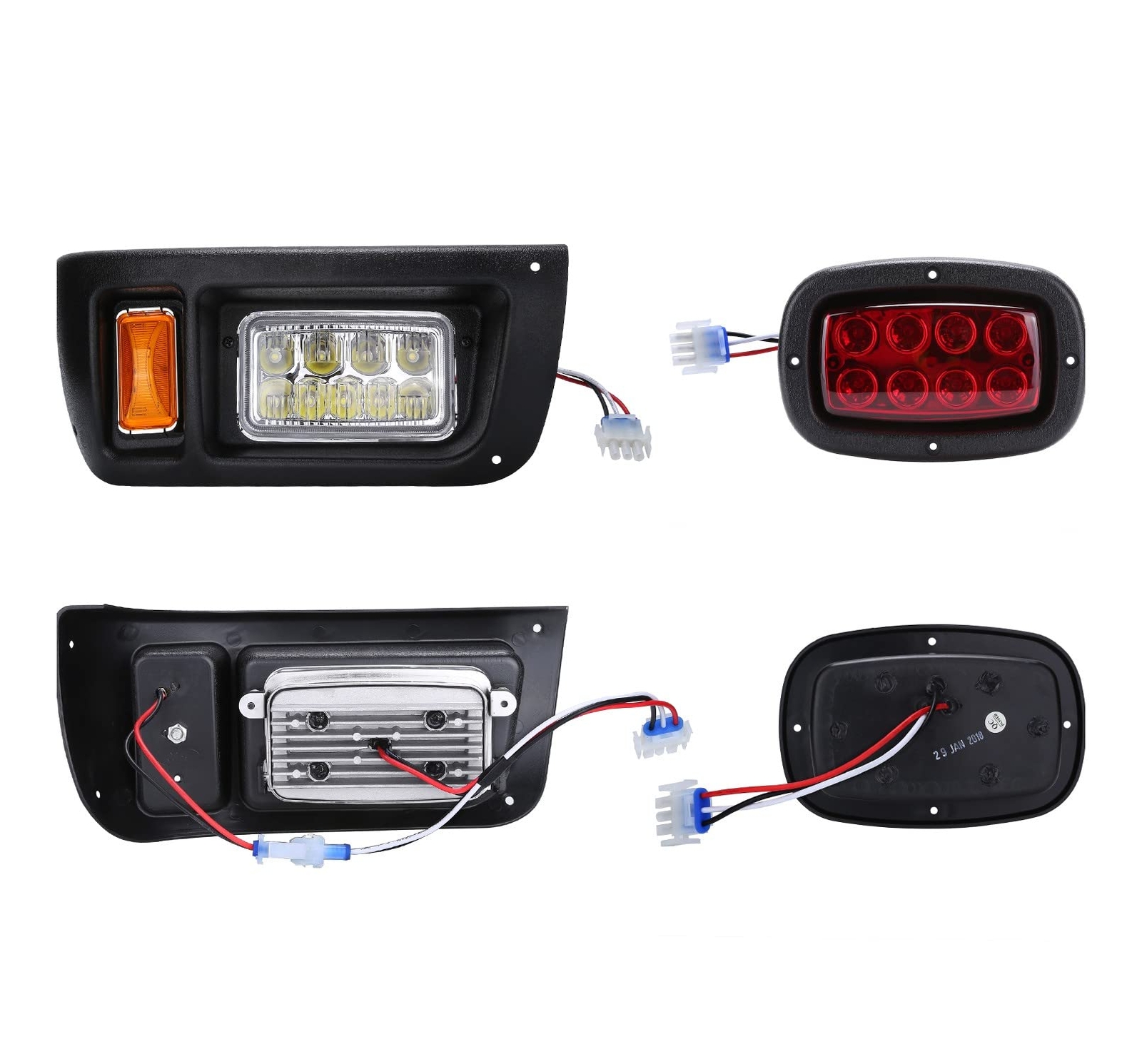 Club Car DS 93+ LED Deluxe Light Kit Turn Signals Brake Light Horn Street Legal eBay