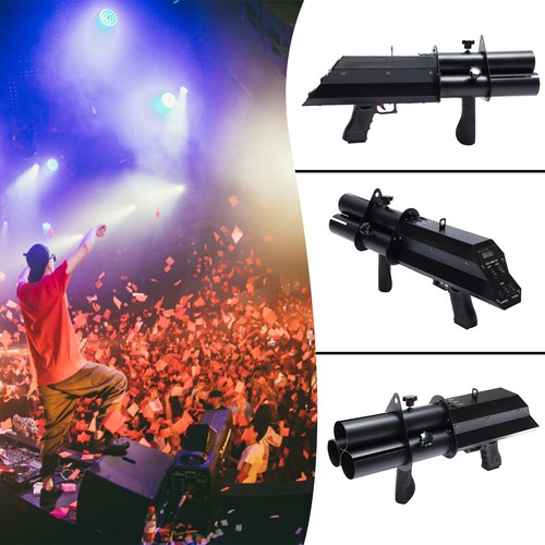 Electric Confetti Spray Gun Party Club DJ 3-Tube Cannon Machine Confetti Gun