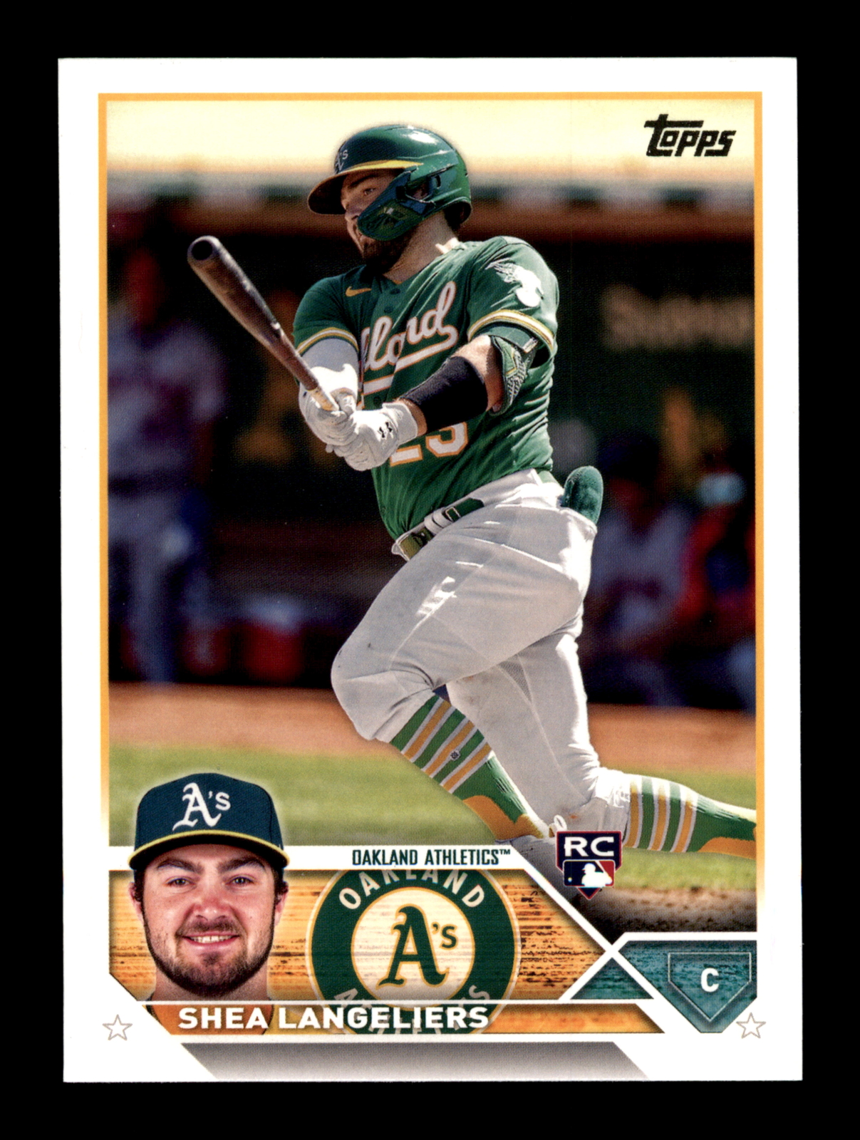 2023 Topps #127 Shea Langeliers RC Oakland Athletics