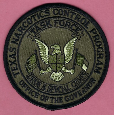 TEXAS NARCOTICS CONTROL PROGRAM GOVERNORS TASK FORCE SHOULDER PATCH | eBay