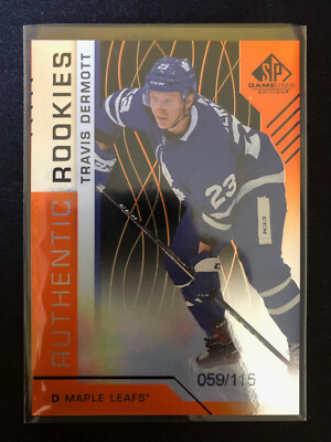 2018-19 SP Game Used Orange Rainbow #185 Travis Dermott-Toronto Maple Leafs /115