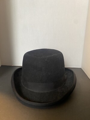 Scala Classico Derby Hat L 100% Wool Felt Black Dorfman Pacific Band Bowler
