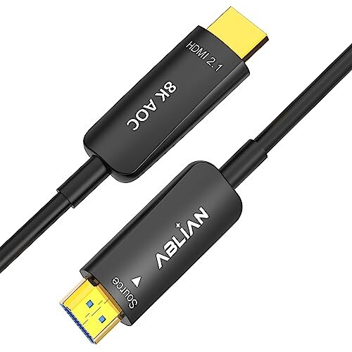Ablink Cavo HDMI 8K 2.1 48Gbps 10m certificato,cavo a fibra ottica ad (K2J)