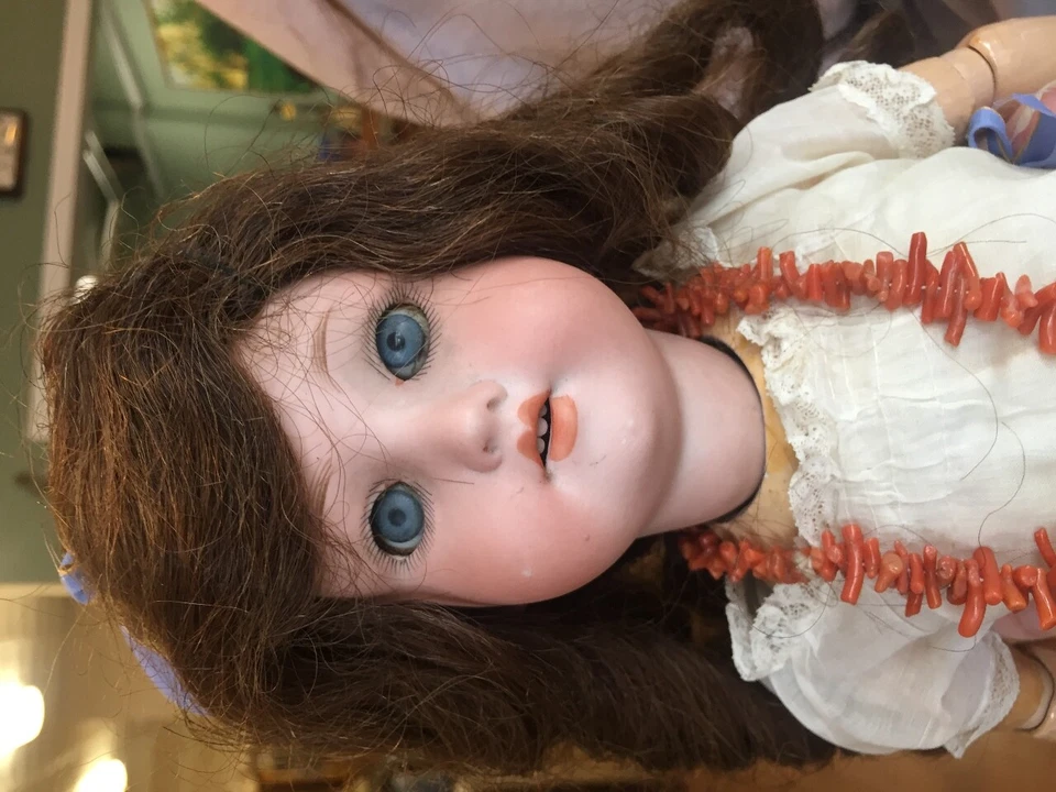 Antigüedad 14” Armand Marseille #390 Alemán Bisque Muñeca Bola Articulado Sleep - Imagen 2 de 4