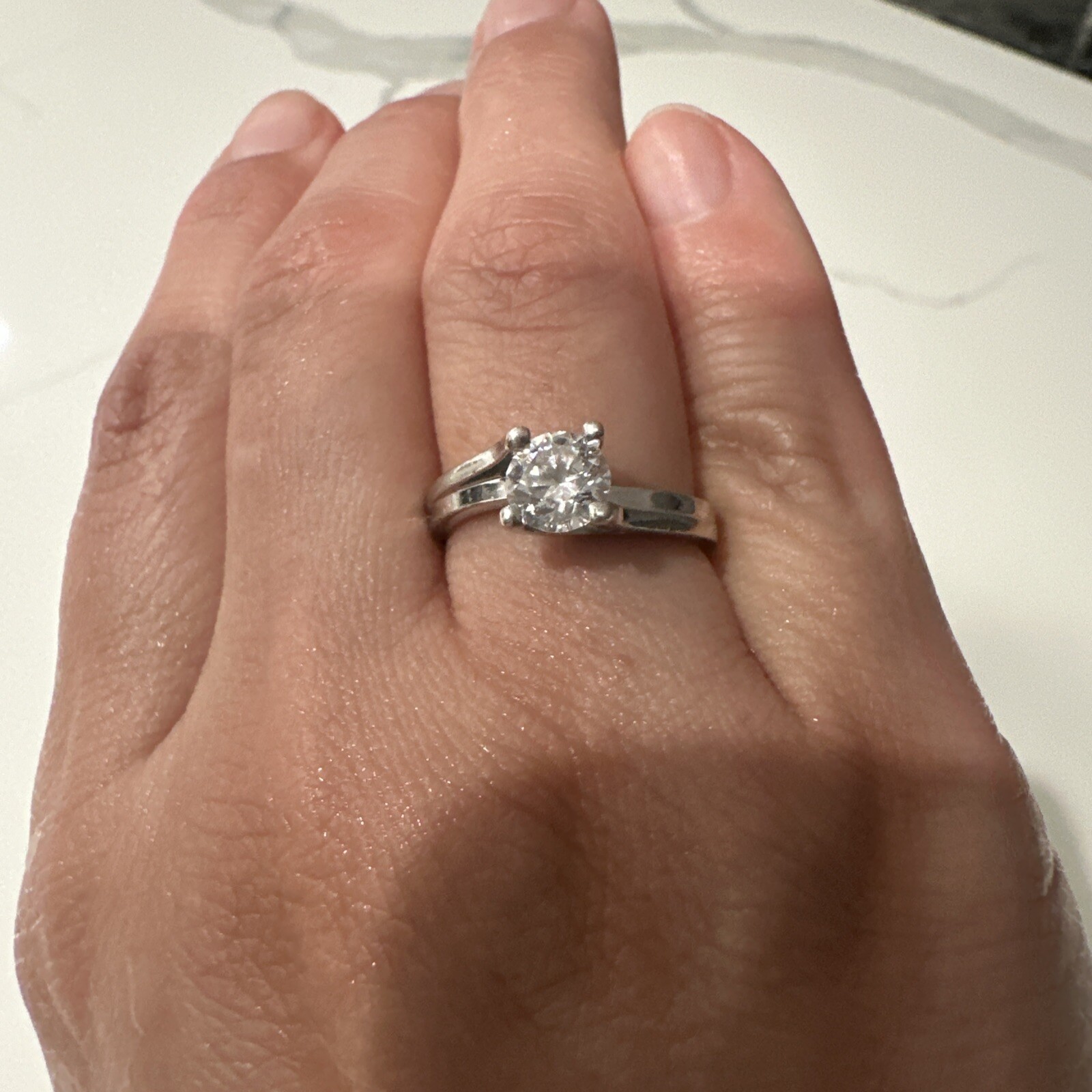 SOLID 925 Sterling Silver Ring for Her Engagement… - image 1