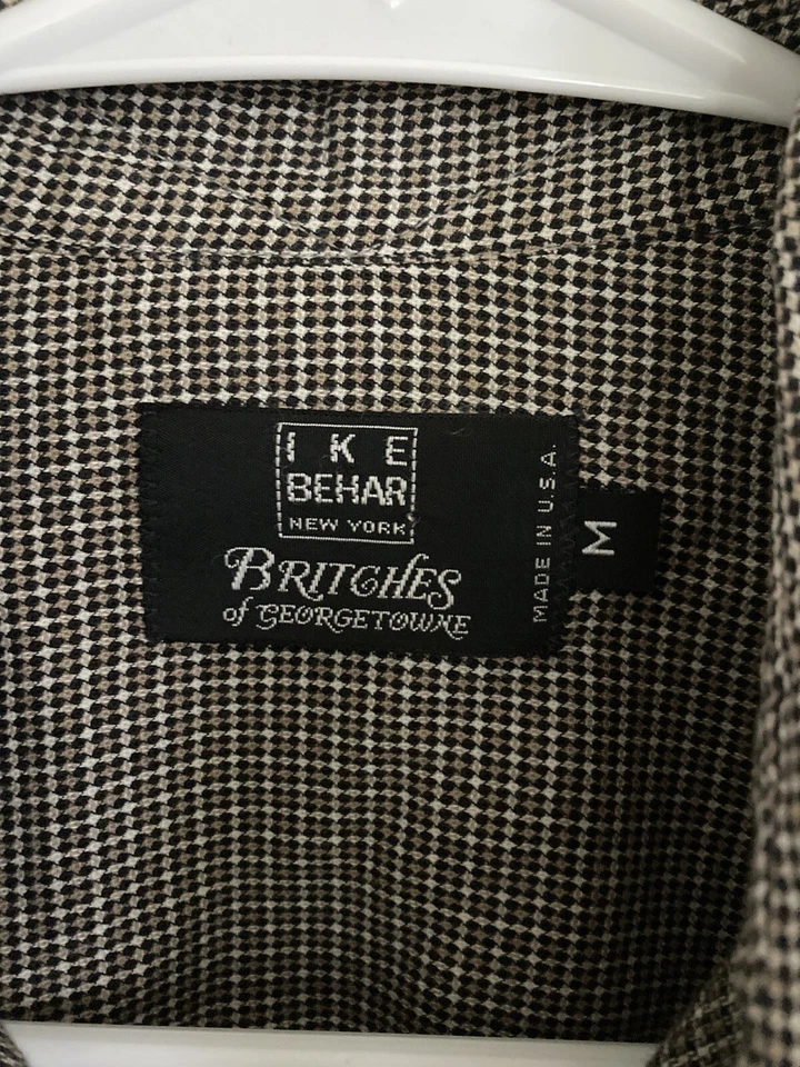 Camisa Informal IKE BEHAR Britches Of Georgetowne Talla Mediana Hecha en EE. UU. Foto 2 de 4