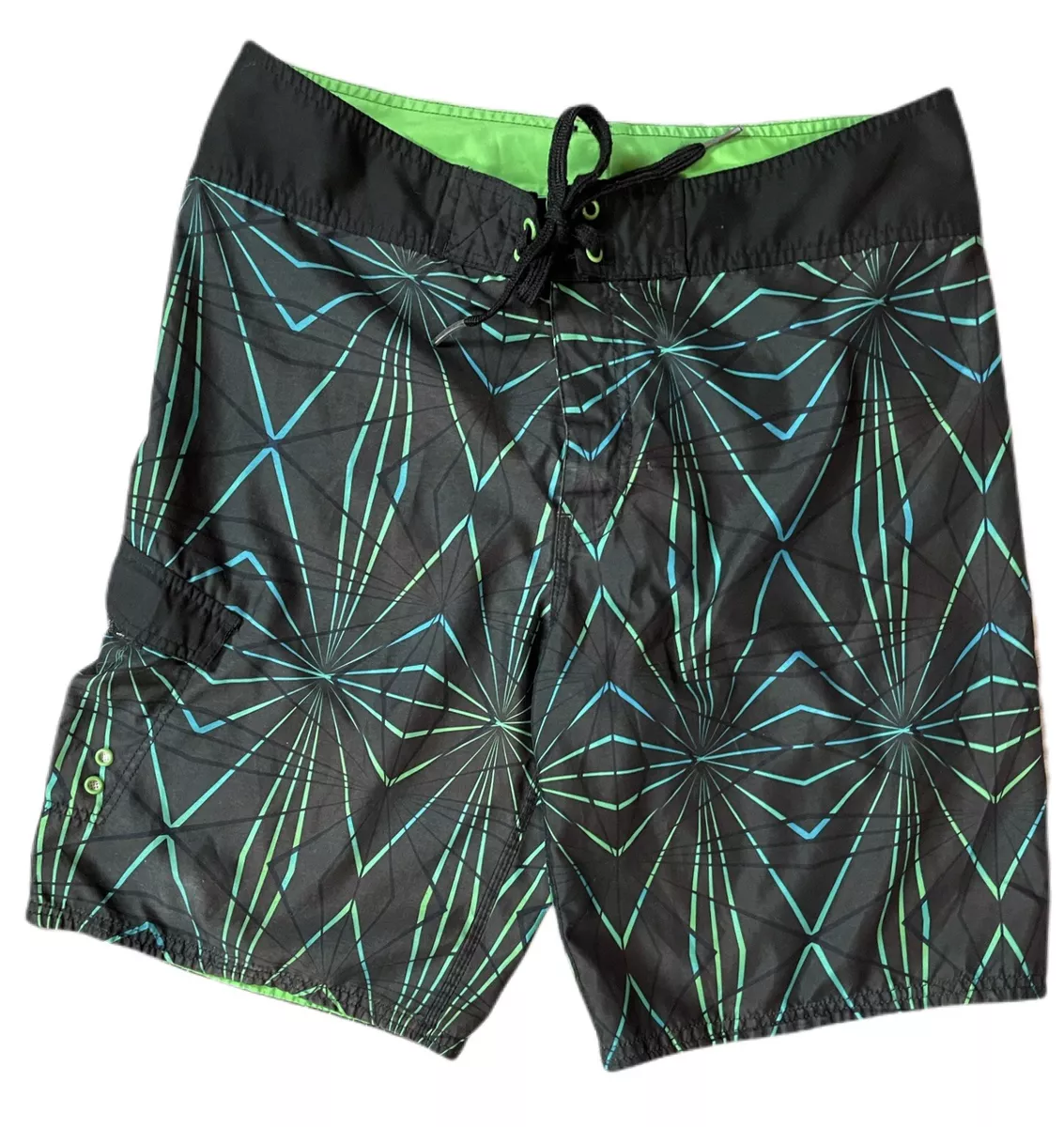 MOSSIMO SUPPLY CO. BLACK GEO DESIGN MENS/ BOARD/ TRUNK / SWIM