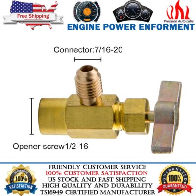 Self-Sealing Refrigerant Tool Opener A/C Can Tap Tapper Adapter Dispensing Valve