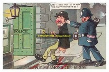 rp13145 - Suffragette Comic , Policeman , Drunk  - print 6x4