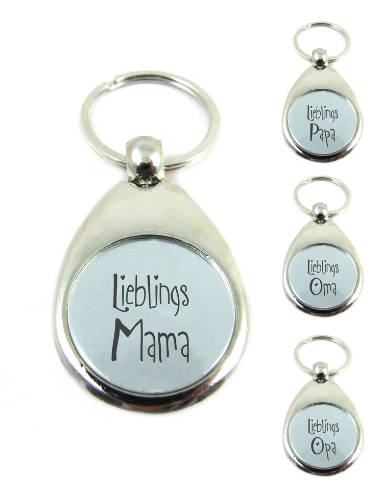 MARKENLOS Lieblings Mama Oma Papa Opa Schlüsselanhänger mit Chip Geschenk Geburtstag