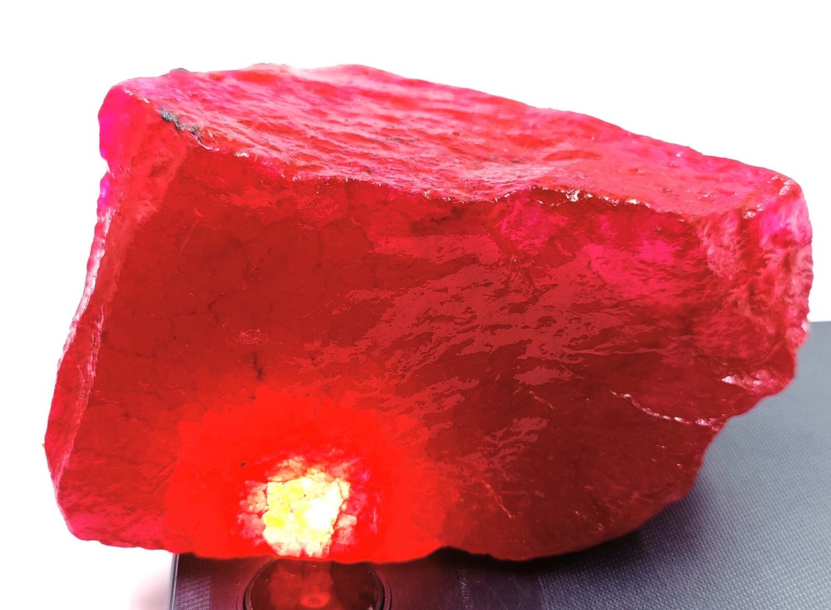 Dyed Natural Red Ruby 1460 Ct Certified Raw Rough Gemstone 25S | eBay