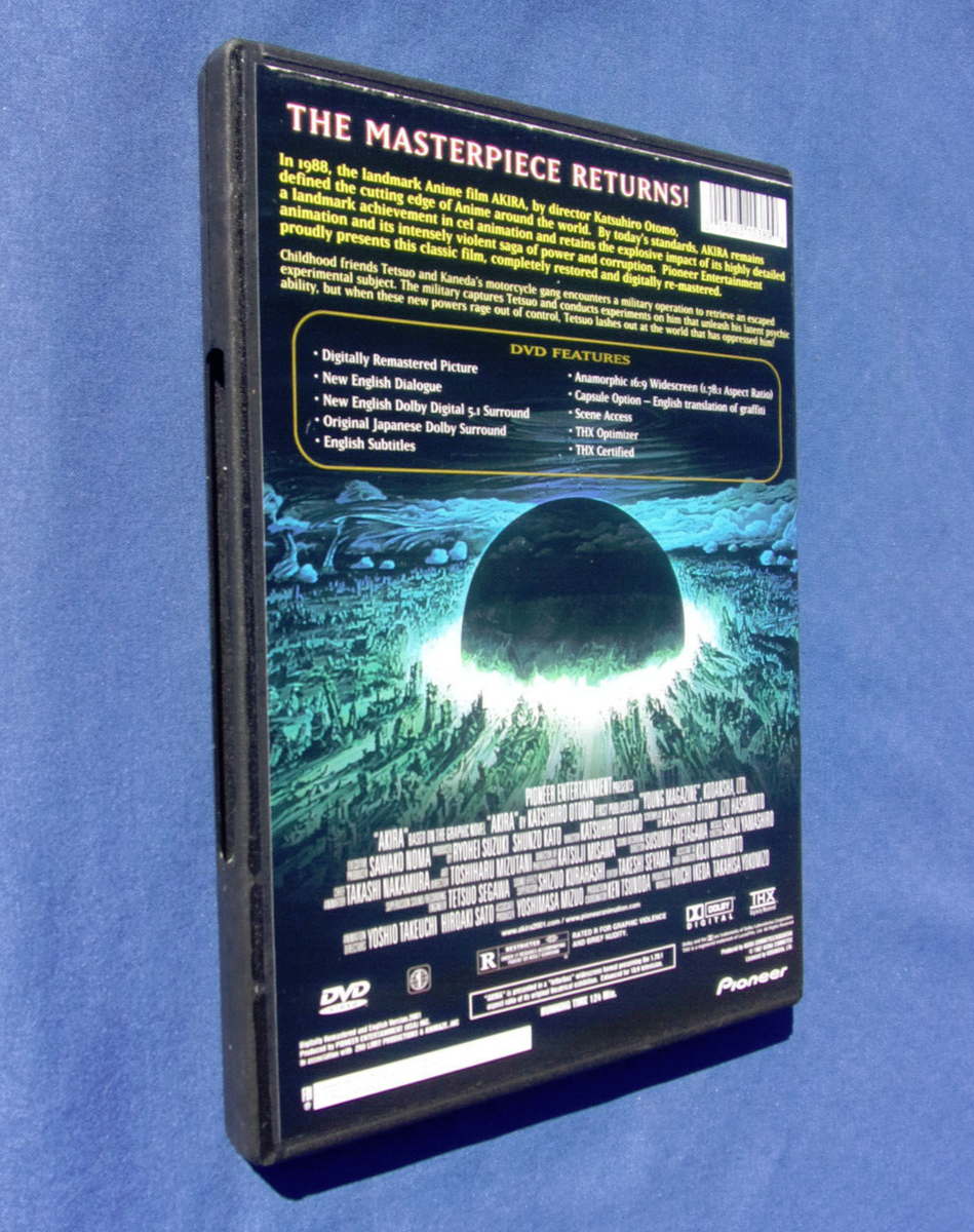 AKIRA~(DVD, 1988)~Widescreen~English Dub~w/Chapter Guide