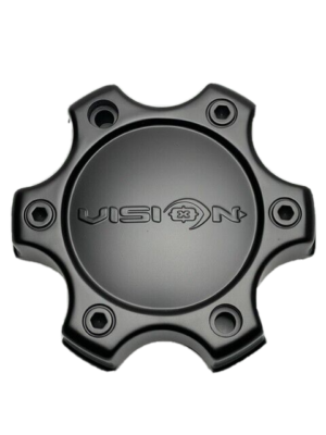 Vision Matte Black Wheel Center Cap C326MB-6CV C326-6C 60022090F-1