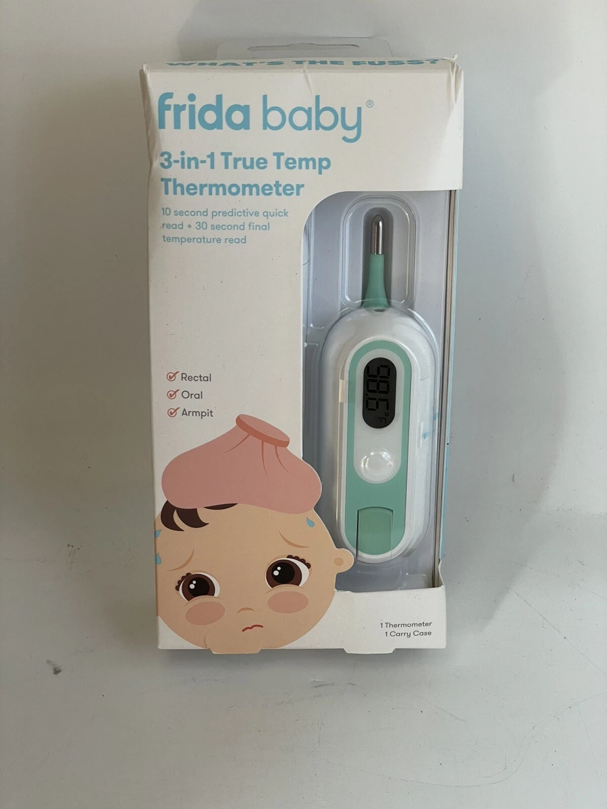 Fridababy 3-In-1 True Temp Digital Thermometer with Carrying Case New!