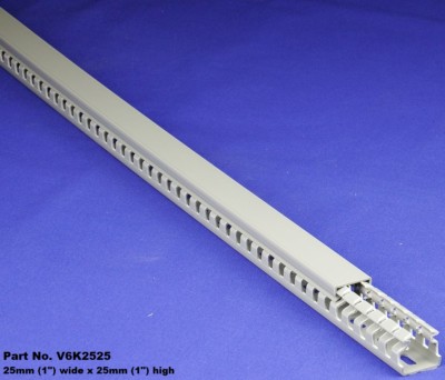 1 Set - 1''x1''x2m Gray High Density Wiring Duct & Cover UL/CE/CSA Listed
