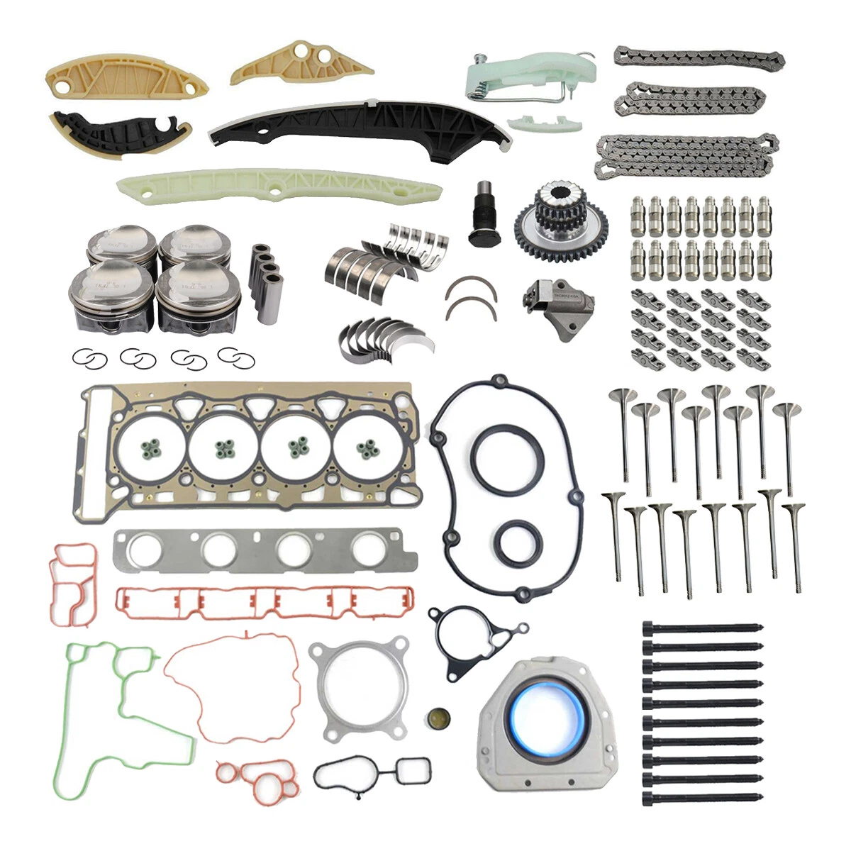 Reparatursatz Dichtungsatz Kolben für Audi VW Skoda 1,8 TSI Bolzen  